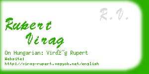 rupert virag business card